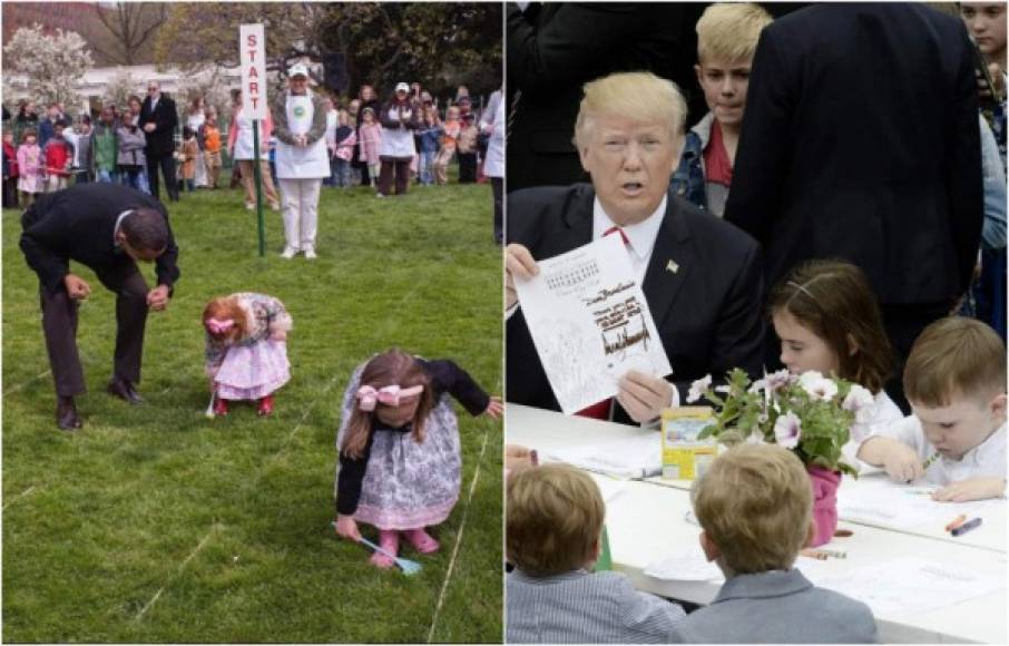 El contraste en la celebración de Pascua entre el expresidente Obama y Donald Trump.
