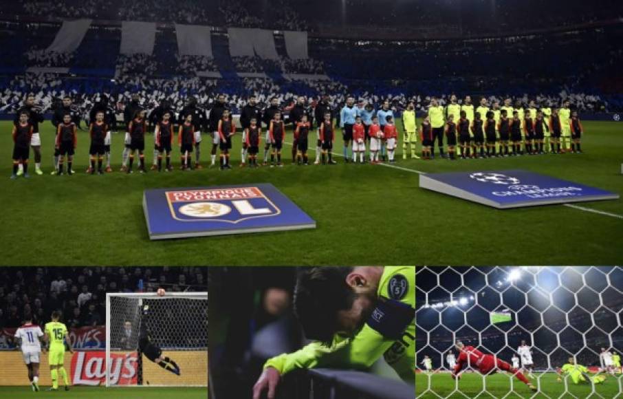 Las mejores imágenes del partido del Barcelona contra el Lyon en la ida de octavos de final de la UEFA Champions League.