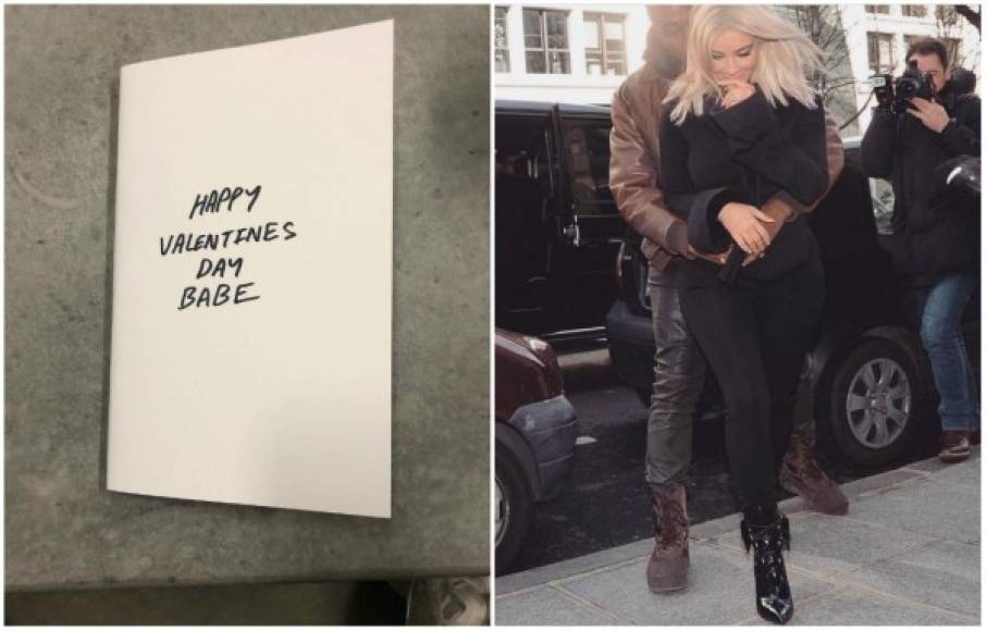 Kim Kardashian y Kanye West.<br/><br/>El cantante borró todo su contenido en Instagram para colgar una tarjeta con el mensaje 'Feliz San Valentí Bae (nena)'<br/><br/>Mientras la celebrity fue un poco más delicada con el mensaje 'Te amo hasta el infinito' acompañado de una foto de ellos dos.<br/><br/>