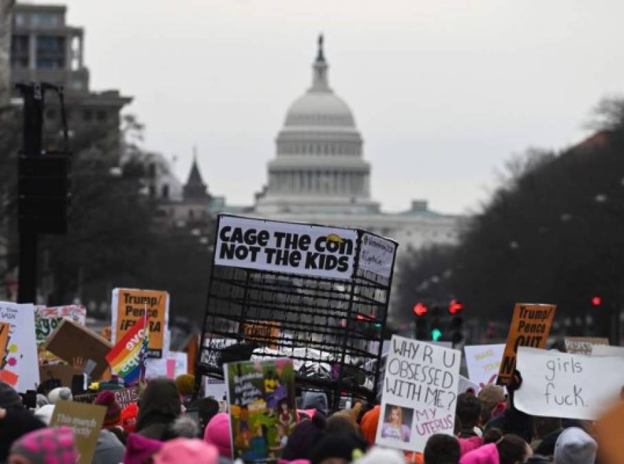 La multitudinaria marcha se llevó a cabo en Washington, pero también en Nueva York.