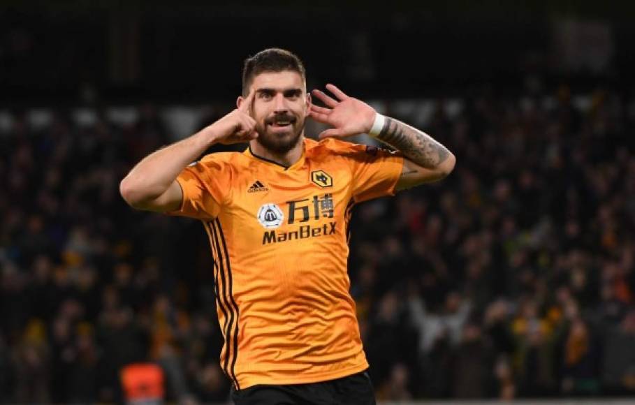 Ruben Neves of Wolverhampton Wanderers celebrates after scoring a goal to make it 2-0