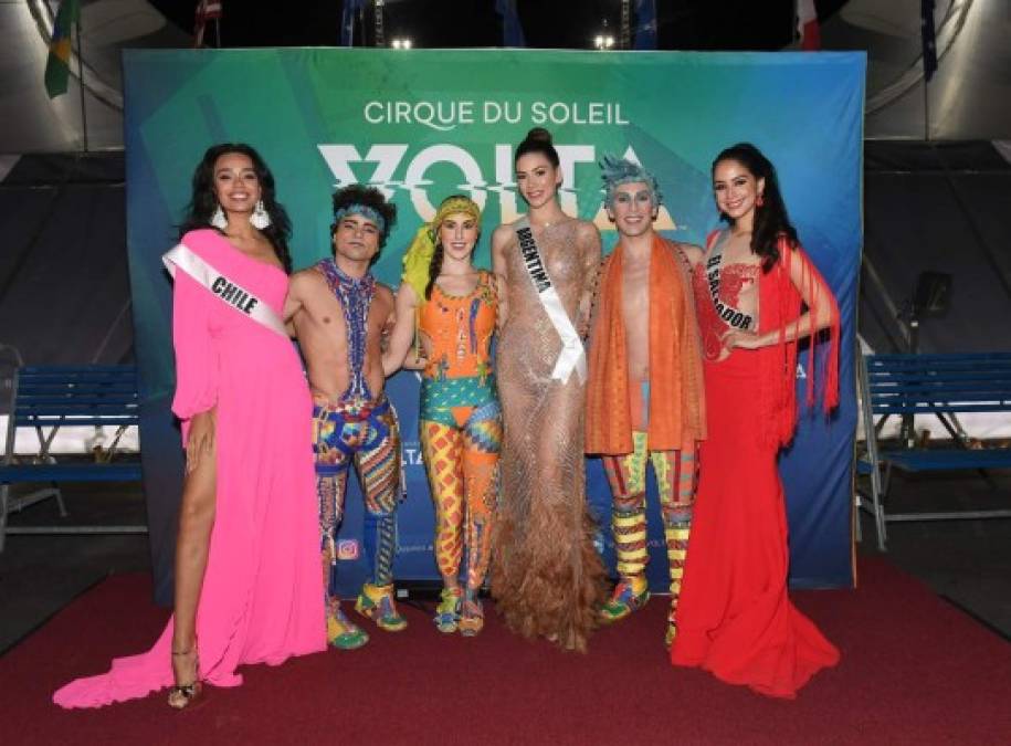 Miss Chile Geraldine Gonzalez, Miss Argentina Mariana Jesica Varela, y Miss El Salvador Zuleika Soler.