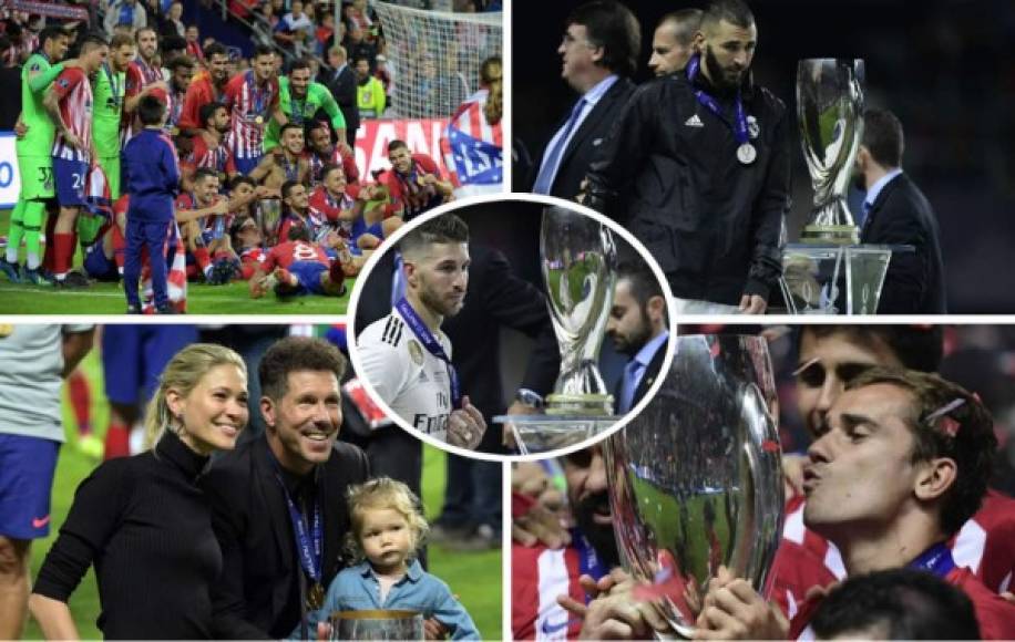Las mejores imágenes del partido de la Supercopa de Europa que le ganó Atlético de Madrid al Real Madrid.