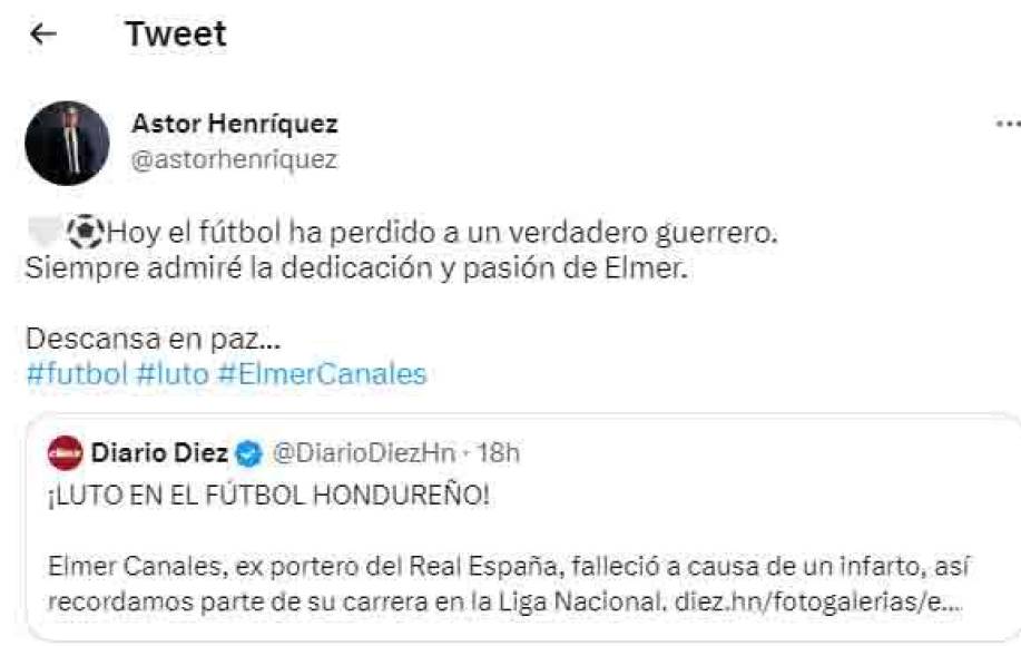 El exfutbolista Astor Henríquez se pronunció en sus redes sociales.