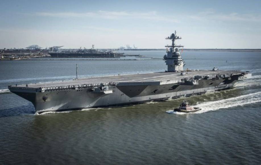 El USS Gerald Ford será operado por una tripulación 2,600 marineros, 600 menos que los que emplean buques actualemente en servicio.