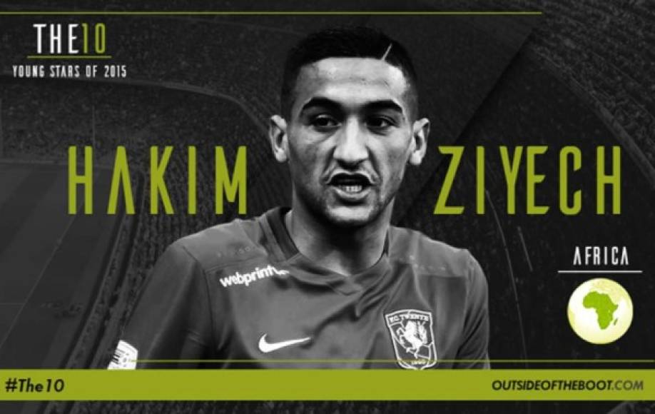 1. Hakim Ziyech, es un futbolista neerlandés de ascendencia marroquí. Juega de Volante y su actual club es FC Twente de la Eredivisie.