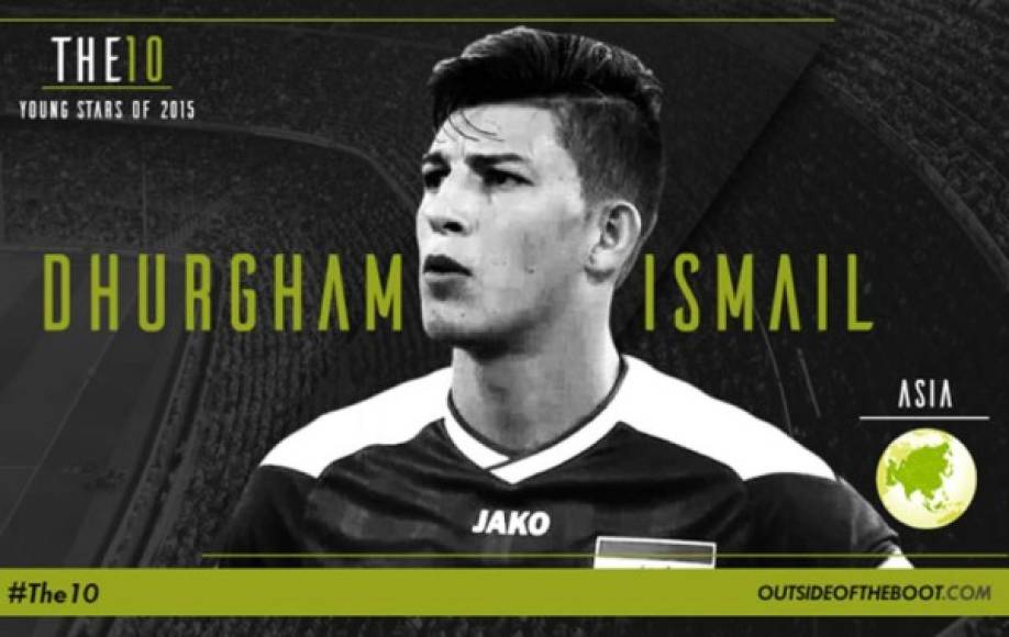 2. Dhurgham Ismail fue elegido como el mejor joven de Asia. SU club es el Çaykur Rizespor y también juega para el Selección de fútbol de Irak.