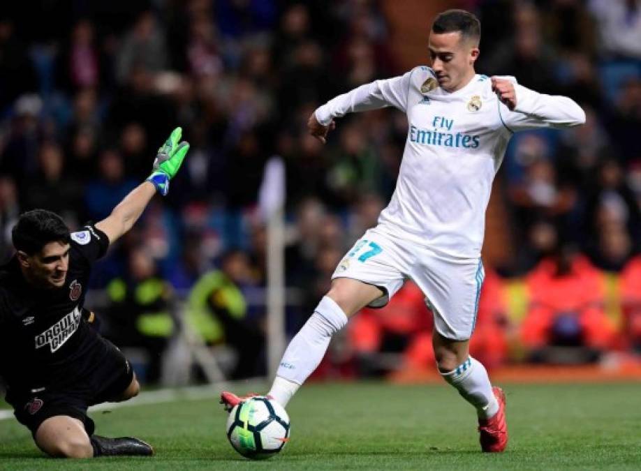 Lucas Vazquez fue otro de los que anotó, marcó un gol en la goleada al Girona.