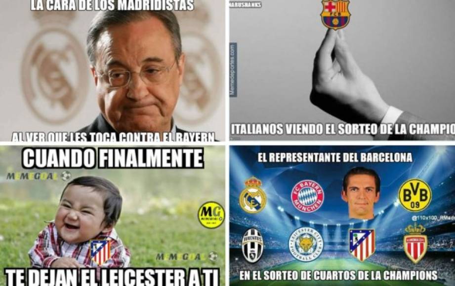 Las redes sociales no han tardado en poner su toque de humor con los memes del sorteo de los cuartos de final de la UEFA Champions League.