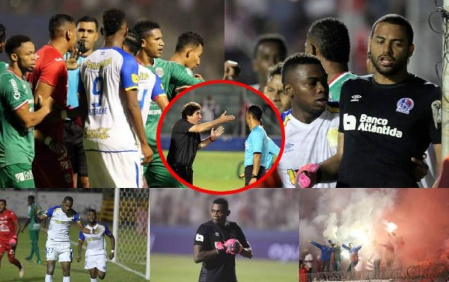 Las imágenes que dejó la goleada del Olimpia 3-0 sobre Marathón, un clásico que acabó en bronca en el estadio Nacional.