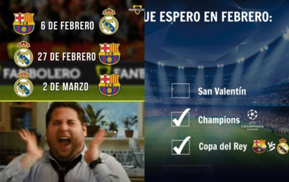 Los divertidos memes tras el sorteo de las semifinales de la Copa del Rey que deparó el clásico Barcelona-Real Madrid.