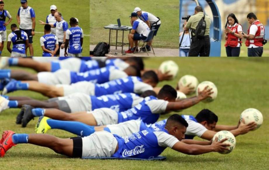 La Selección de Honduras completó su cuarto día de entrenamiento en el estadio Olímpico al mando de Fabián Coito y se dejó ver el trabajo que está realizando el hijo del entrenador uruguayo.