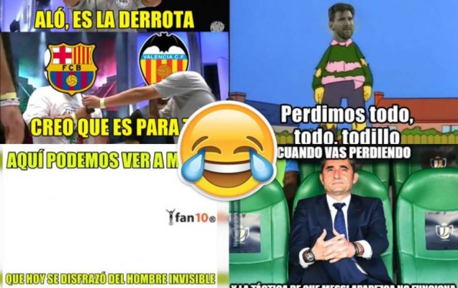 Los divertidos memes de la derrota del Barcelona contra Valencia en la final de la Copa del Rey.