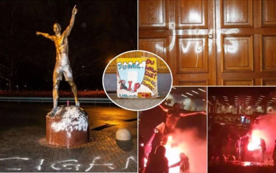 La estatua del delantero sueco Zlatan Ibrahimovic y una de sus viviendas en Suecia han sufrido actos de vandalismo en las últimas horas tras anunciar el futbolista que se convertía en copropietario del equipo Hammarby, rival del Malmö, su club de origen.