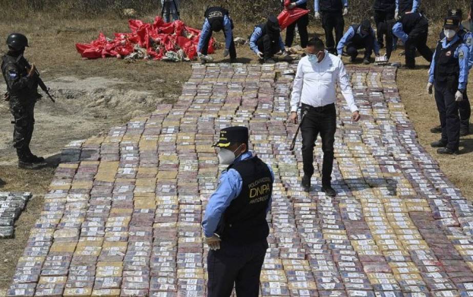 La droga fue incautada el pasado 03 de febrero en el municipio de Trujillo, departamento de Colón. / Foto AFP
