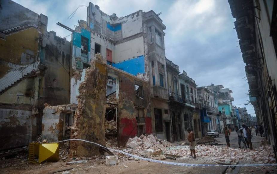 Edificio colapsado en La Habana.