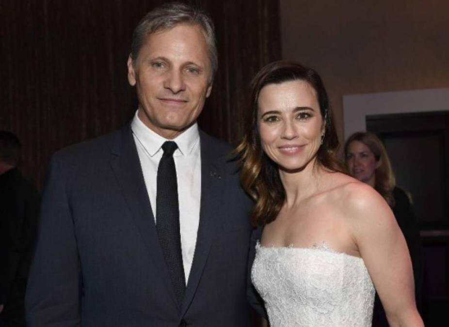 El actor nominado Viggo Mortensen y Linda Cardellini, ambos protagonistas de la cinta Green Book.