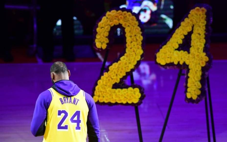 LeBron dijo que llegaría el momento de un memorial de Bryant, pero agregó que consideraba esta noche 'una celebración' de los 20 años de carrera de Bryant, todos pasados con los Lakers, y de la vida que estaba haciendo desde que se retiró en 2016.