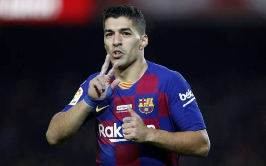 Luis Suárez celebrando su golazo contra el Mallorca.