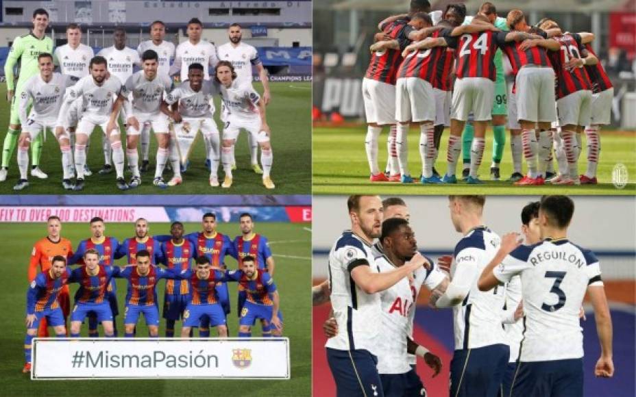 Doce grandes clubes europeos de fútbol oficializaron el lanzamiento de su 'Superliga', una competición privada que chocará con la Champions League. A continuación te presentamos los equipos que participarán y el formato de la competencia. Fotos AFP y Facebook .