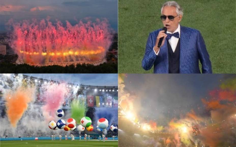 Un espectáculo se vivió en la ceremonia de inauguración de la Eurocopa. Fotos AFP y EFE.