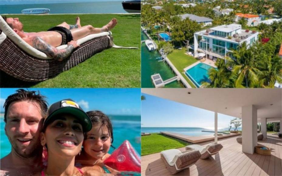 Lonel Messi se encuentra de vacaciones y decidió pasarla al lado de su familia en Miami, Estados Unidos. En las últimas horas se han conocido la casa que alquiló el astro argentino para olvidarse por unos días del fútbol. Fotos Instagram Messi e Infobae.