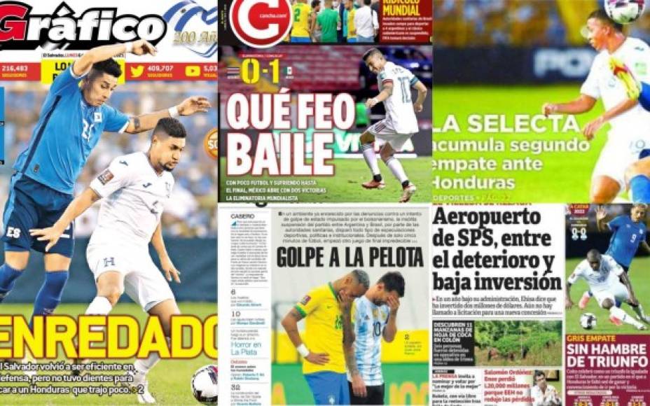 Las eliminatorias en diferentes confederaciones están al rojo vivo tras la jornada del domingo. A continuación te presentamos las portadas de los diferentes medios internacionales.