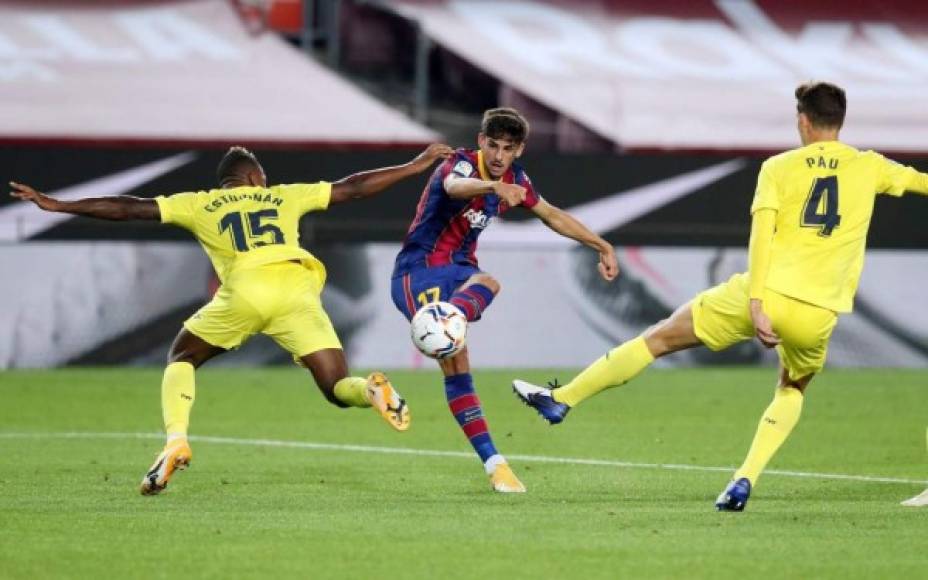 Francisco Trincão también debutó con la camiseta azulgrana en la Liga luego de entrar por Griezmann en el 78.