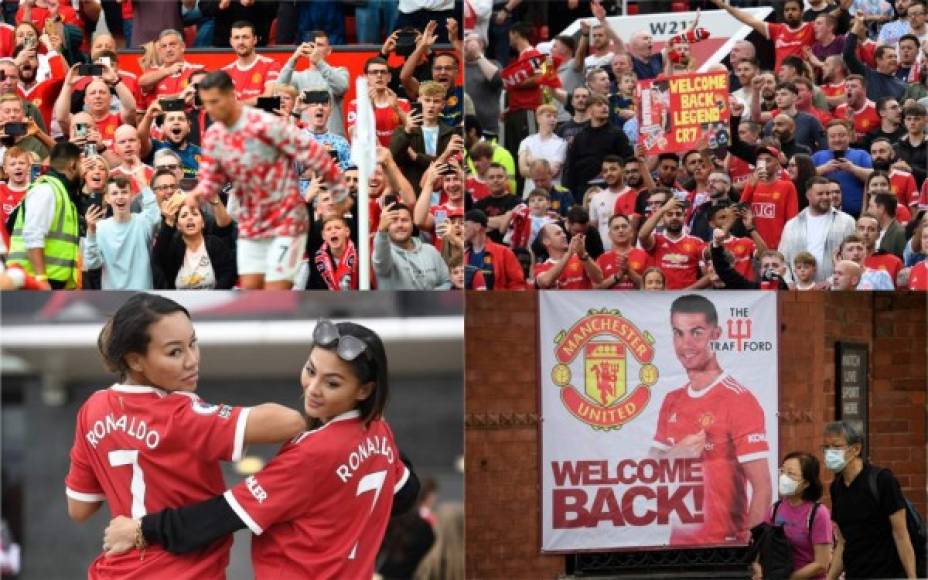 Old Trafford recibió doce años después a su hijo pródigo Cristiano Ronaldo y el portugués no los defraudó al marcar un doblete en goleada de 4-1 del Manchester United ante Newcastle. Fotos AFP y EFE.