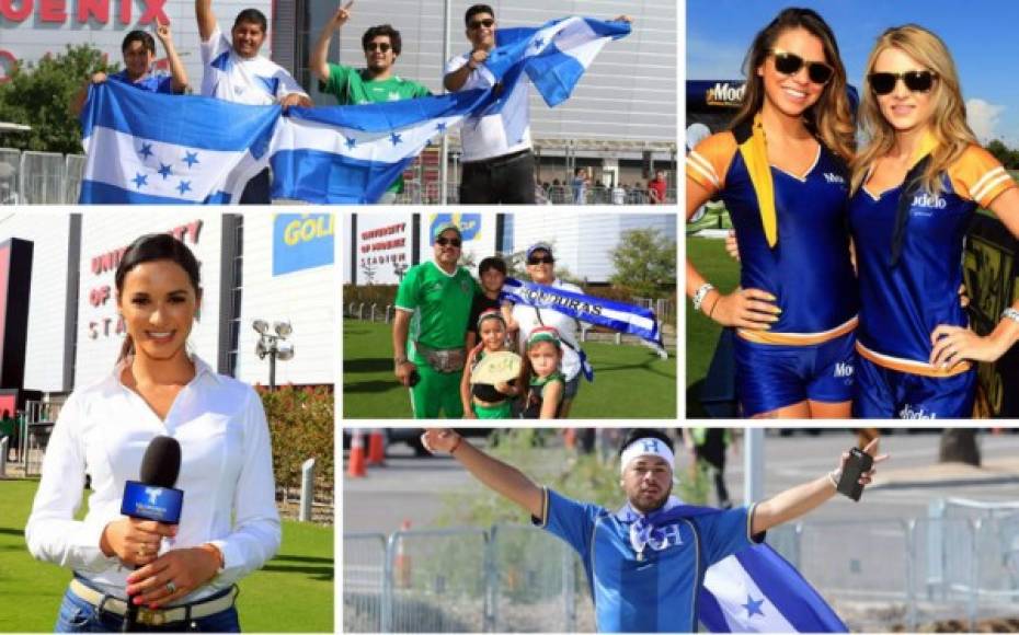 Un gran ambiente con aficionados hondureños y mexicanos se está viviendo en Phoenix previo al partido de cuartos de final de la Copa Oro 2017.