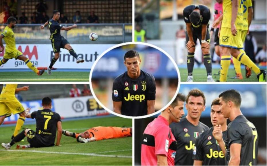 Cristiano Ronaldo realizó su esperadísimo debut en la Serie A de Italia con la Juventus que ganó de manera agónica contra el Chievo Verona.