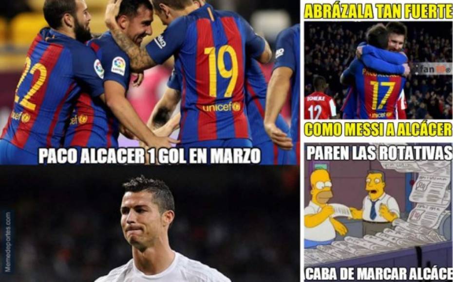 Messi y Paco Alcácer son los grandes protagonistas de los memes del Barcelona-Sporting de Gijón en la Liga española.
