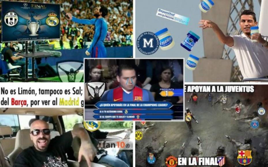 Las redes sociales se han inundado con los memes de la victoria del Real Madrid en la final de la Champions League contra la Juventus. La víctima no ha sido otra que el Barcelona.