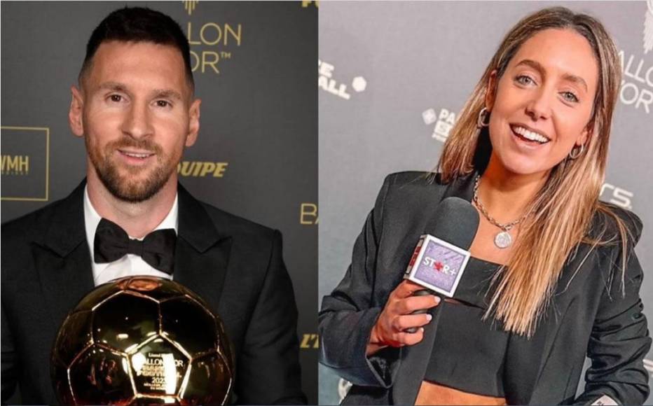 La periodista ha dado la vuelta al mundo en las redes sociales por un intercambio de miradas con Messi que ha sido más que llamativo, pues se ve que, a la distancia, intercambian miradas y unas sonrisas.