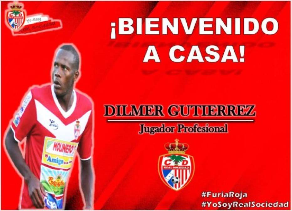 Dilmer Gutiérrez: Luego de conseguir el Ascenso, la Real Sociedad se refuerza y este día hizo oficial el fichaje del defensor hondureño, quien llega procedente del Verdes FC de Belice. El central regresa al cuadro aceitero.