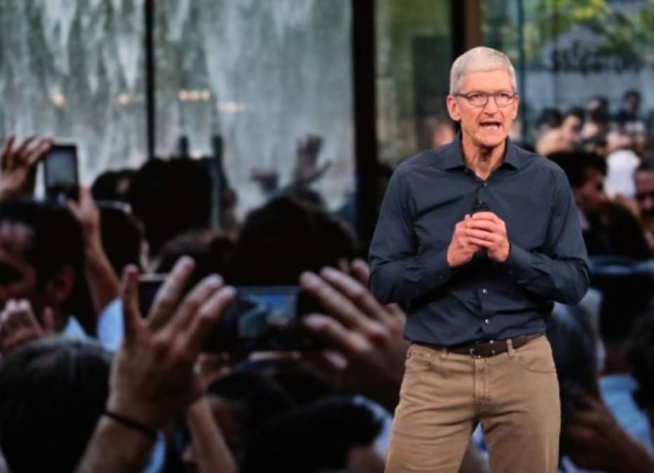 CUPERTINO, CALIFORNIA - SEPTEMBER 10: Apple CEO Tim Cook delivers the keynote address during a special event on September 10, 2019 in the Steve Jobs Theater on Apple's Cupertino, California campus. Apple unveiled new products during the event. Justin Sullivan/Getty Images/AFP