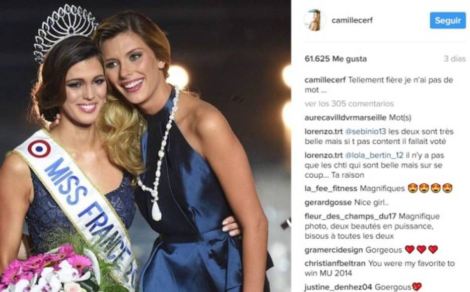 Iris Mittenaere fue coronada por Camille Cerf.