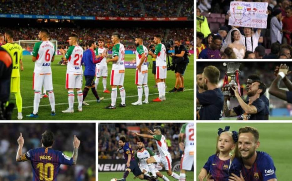 Las mejores imágenes que nos dejó la goleada del Barcelona 3-0 sobre el Alavés en el inicio de la Liga Española.
