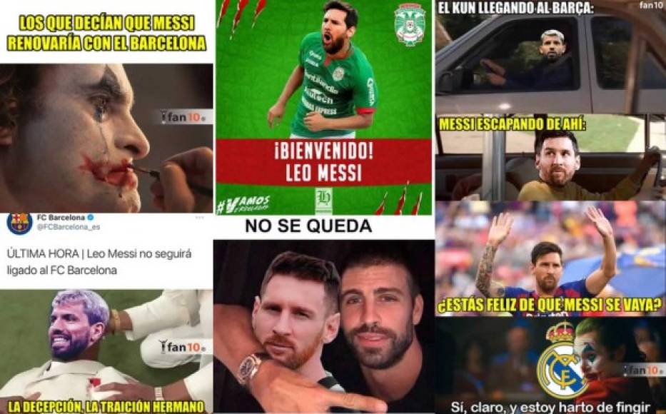¡Toca reír! Los divertidos memes que está dejando el adiós de Lionel Messi del Barcelona, tras el anuncio oficial del club azulgrana sobre la no contunidad del astro argentino. Kun Agüero está sufriendo las burlas.
