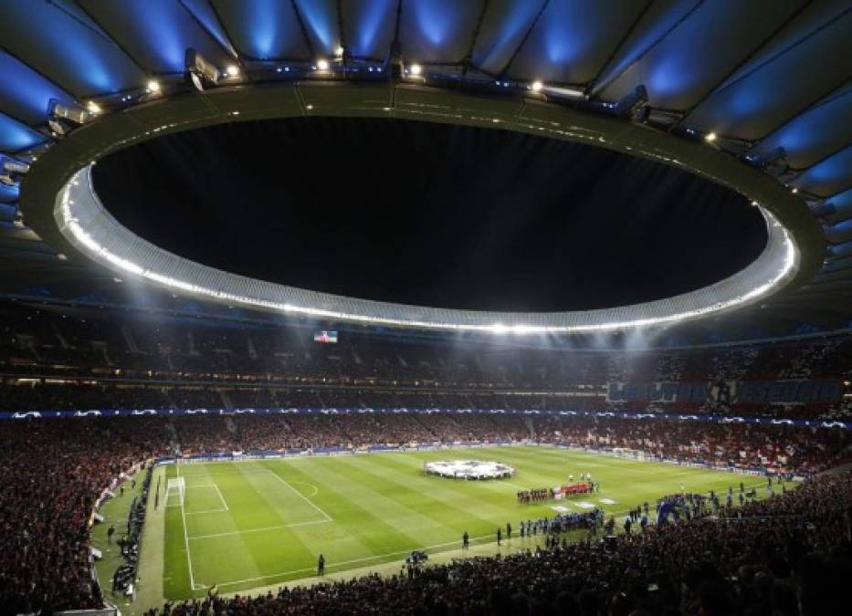 El estadio Wanda Metropolitano acogió a 67.193 espectadores. La imagen previo al inicio del partido. Foto atleticodemadrid.com