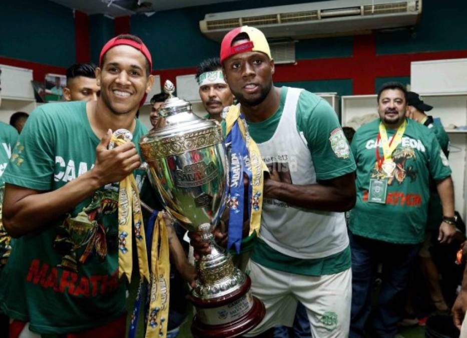 El cubano Yaudel Lahera y el colombiano Arboleda, extranjeros que fueron claves en la obtención de la novena del Marathón.