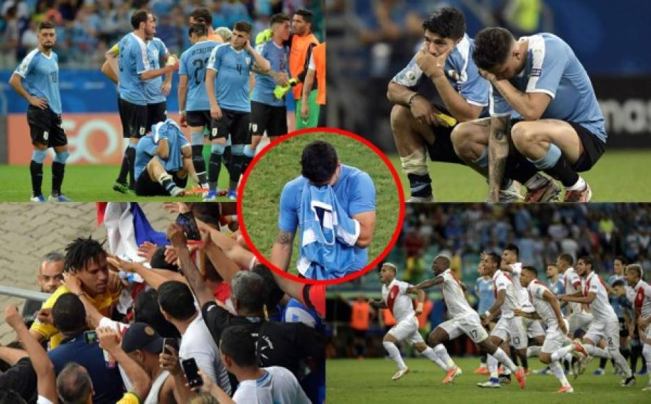 Las imágenes que no se vieron en TV de la eliminación de Uruguay ante Perú en cuartos de final de la Copa América 2019.