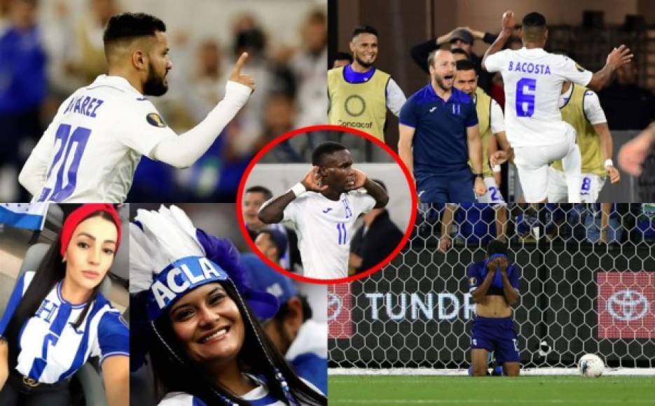 Las imágenes más destacadas de la victoria de Honduras (4-0) sobre El Salvador en el Grupo C de la Copa Oro 2019.