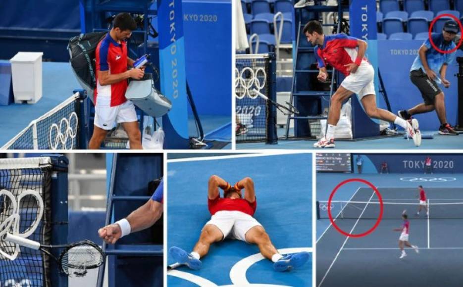Novak Djokovic enloqueció en el partido por la medalla de bronce de los Juegos Olímpicos 2021. El serbio perdió ante el español Pablo Carreño, la agarró contra sus raquetas (destrozó una y lanzó otra a las gradas) y dijo adiós a Tokio dejando una imagen vergonzosa, indigna del número 1 del tenis mundial.