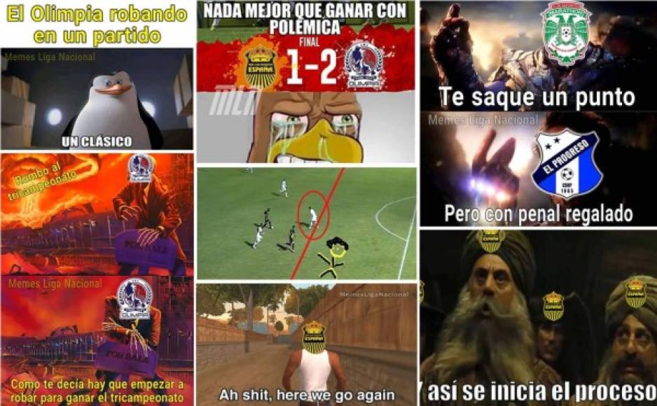 Los divertidos memes que dejó la disputa de la primera jornada del Torneo Clausura 2021, con Real España, Olimpia y Motagua como protagonistas.