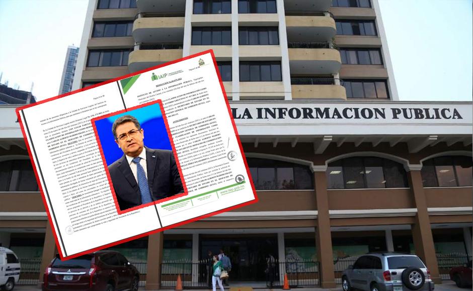 IAIP denegó solicitud de clasificar información sobre gastos del expresidente Juan Orlando Hernández