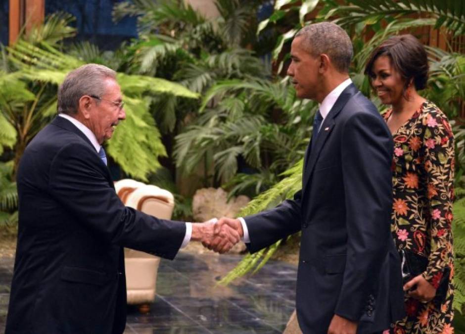 Raúl Castro ofreció una cena en el Palacio de la Revolución a Barack Obama, su esposa y el resto de acompañantes.