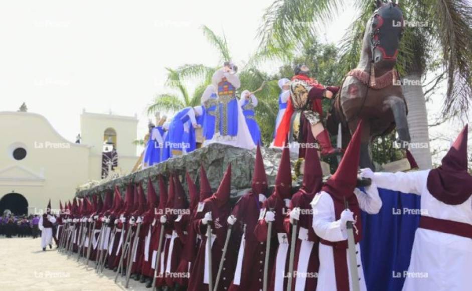 En Comayagua también hubo representación del viacrucis.