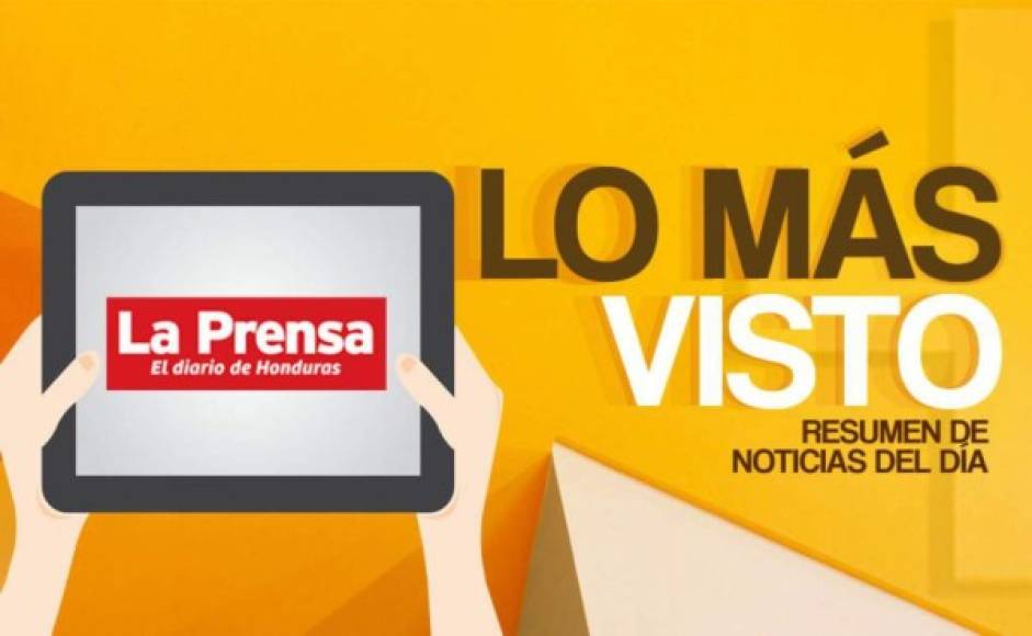 Titulares nacionales y internacionales más vistos por los lectores de LAPRENSA.HN