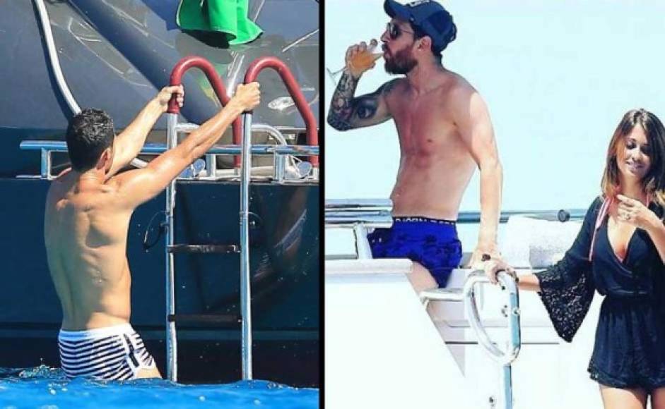 Messi y Cristiano Ronaldo han elegido el mismo destino para los mismos días: Ibiza. De hecho, sus yates están separados por pocos metros de distancia.